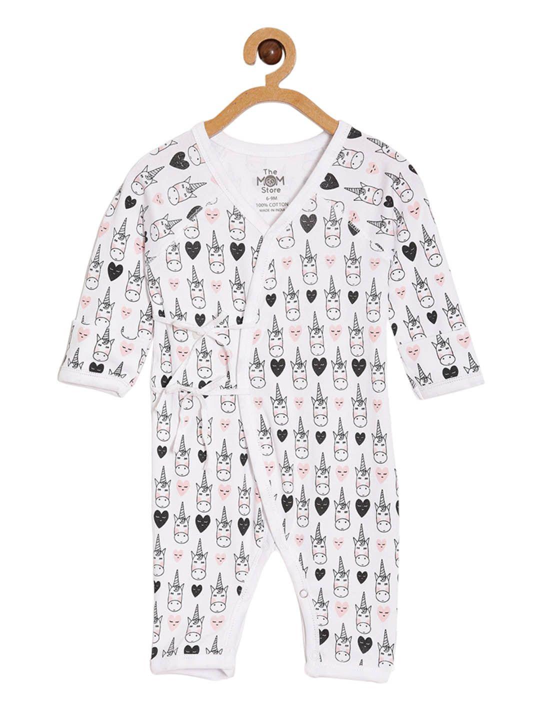 the mom store infants kids conversational printed cotton rompers