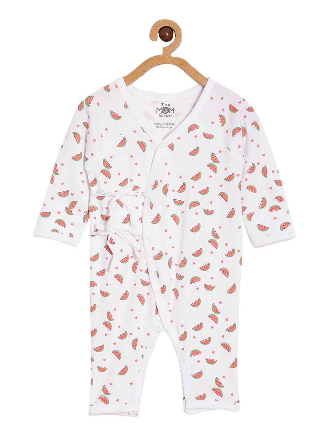 the mom store infants watermelon printed cotton romper