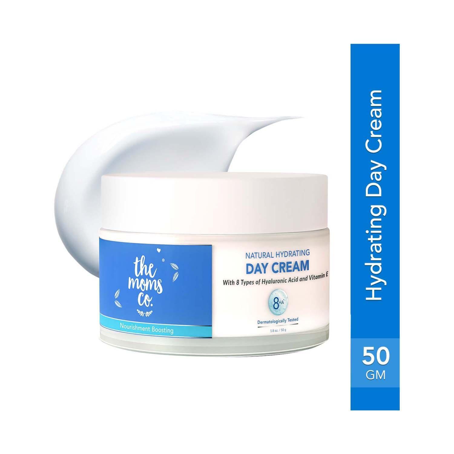 the mom's co. natural hydrating day cream with vitamin e and 8 types of hyaluronic acid (50g)