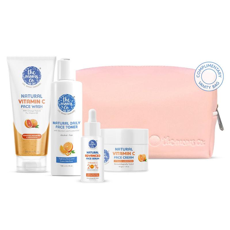 the moms co. natural advanced vitamin c complete face care routine kit