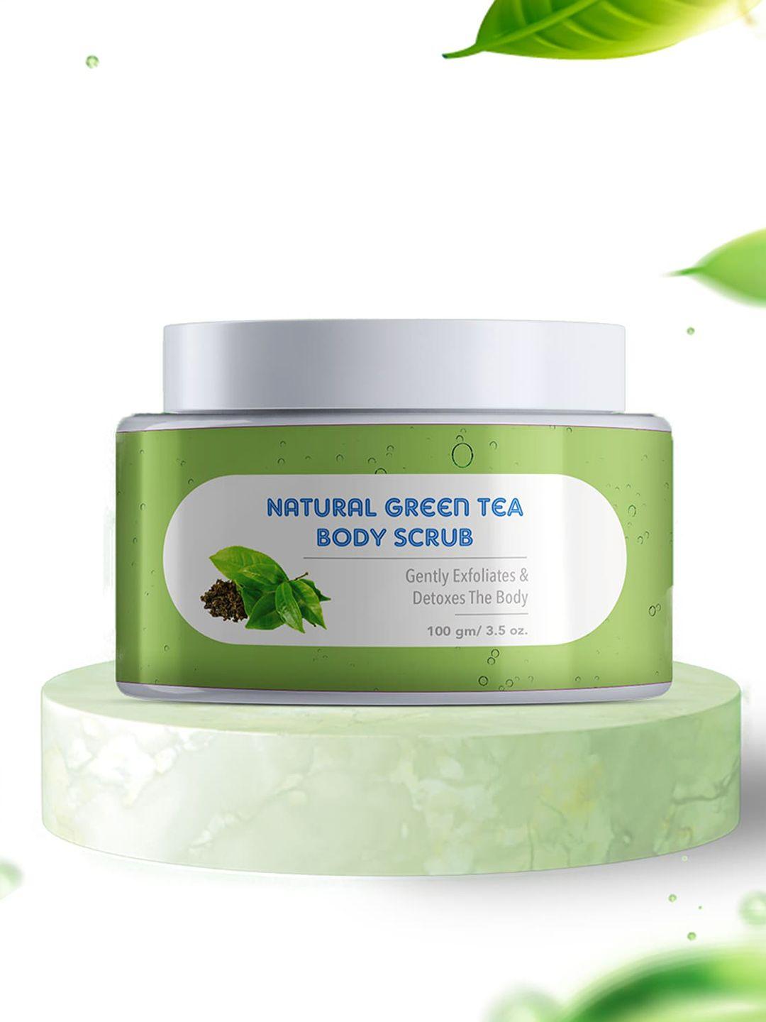 the moms co. natural green tea body scrub with mono cartons 100gm