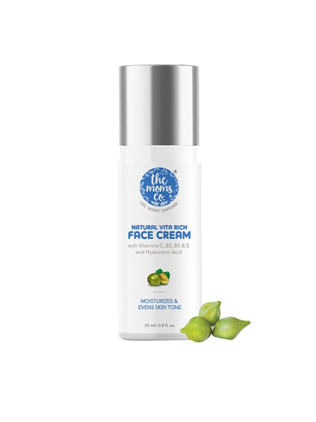 the moms co. natural vita rich face cream with vitamin c & hyaluronic acid - 25 ml