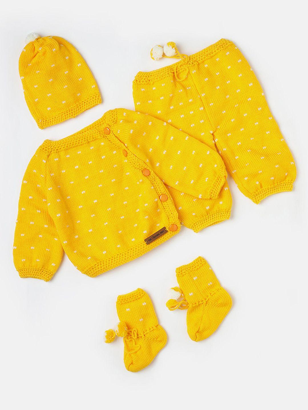 the original knit infants self-design sweater with trousers comes with cap & mittens