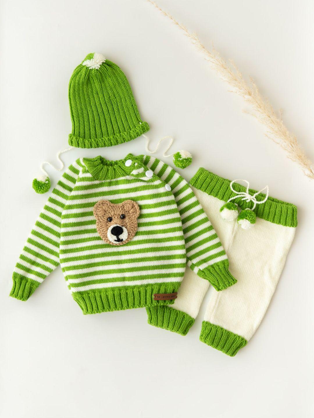the original knit infants striped t-shirt with pyjamas & beanie