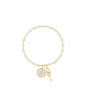 the pearly keys 18 kt diamond & gemstone bracelet