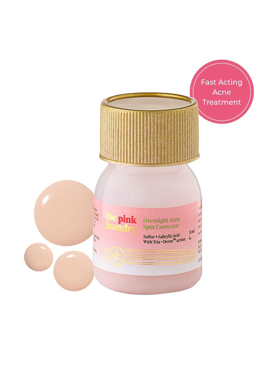 the pink foundry overnight acne spot corrector with sulfur salicylic acid - 15 ml
