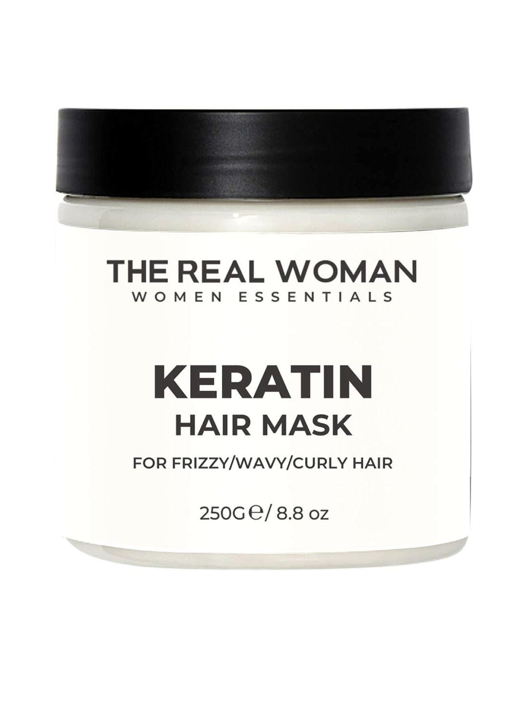 the real woman keratin hair mask for frizzy+wavy+curly hair - 200 gm