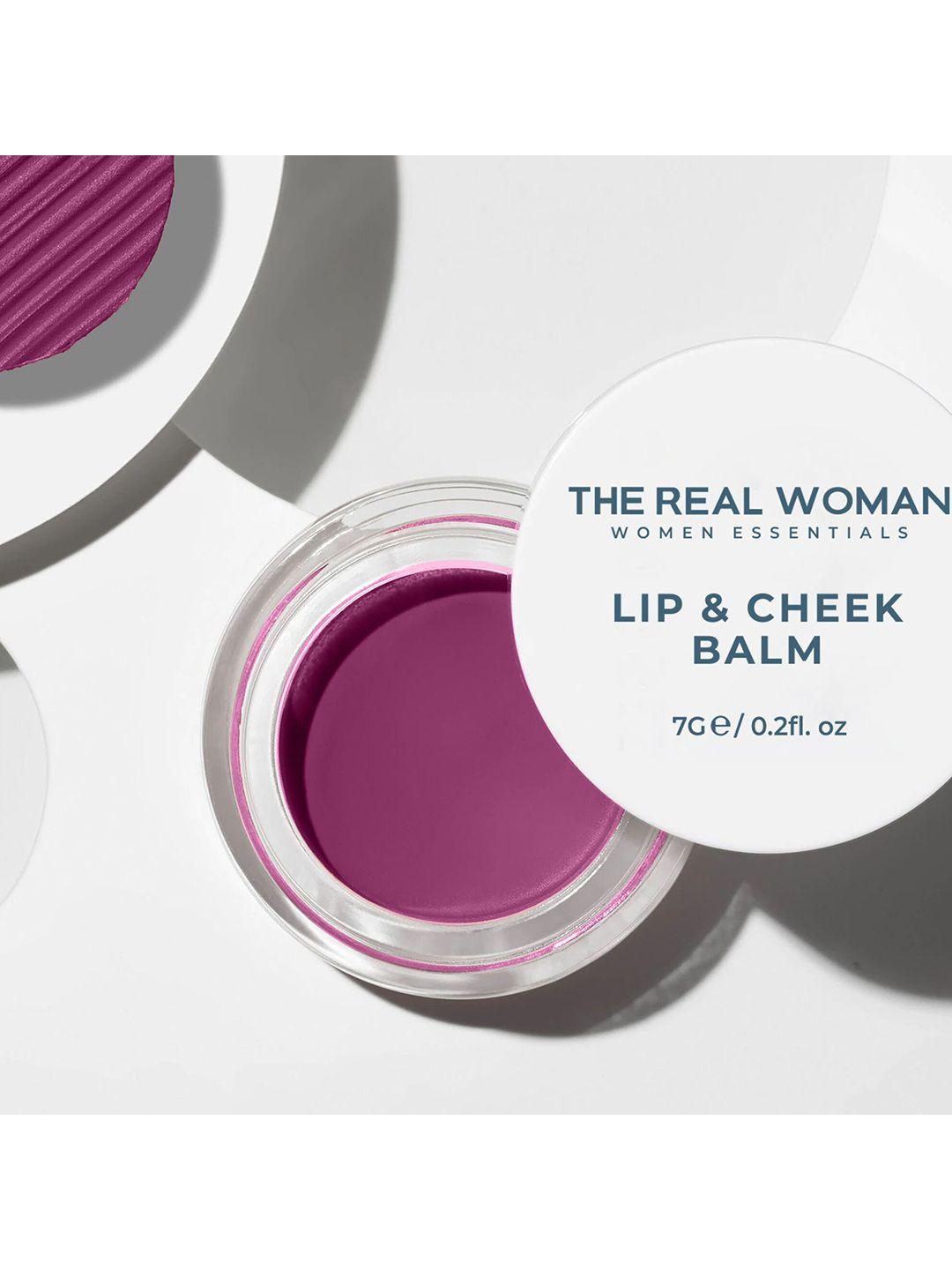 the real woman matte finish lip & cheek balm with candellila wax 7 g - passion