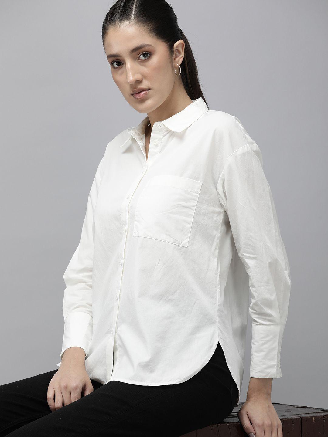 the roadster life co. pure cotton full sleeves casual shirt