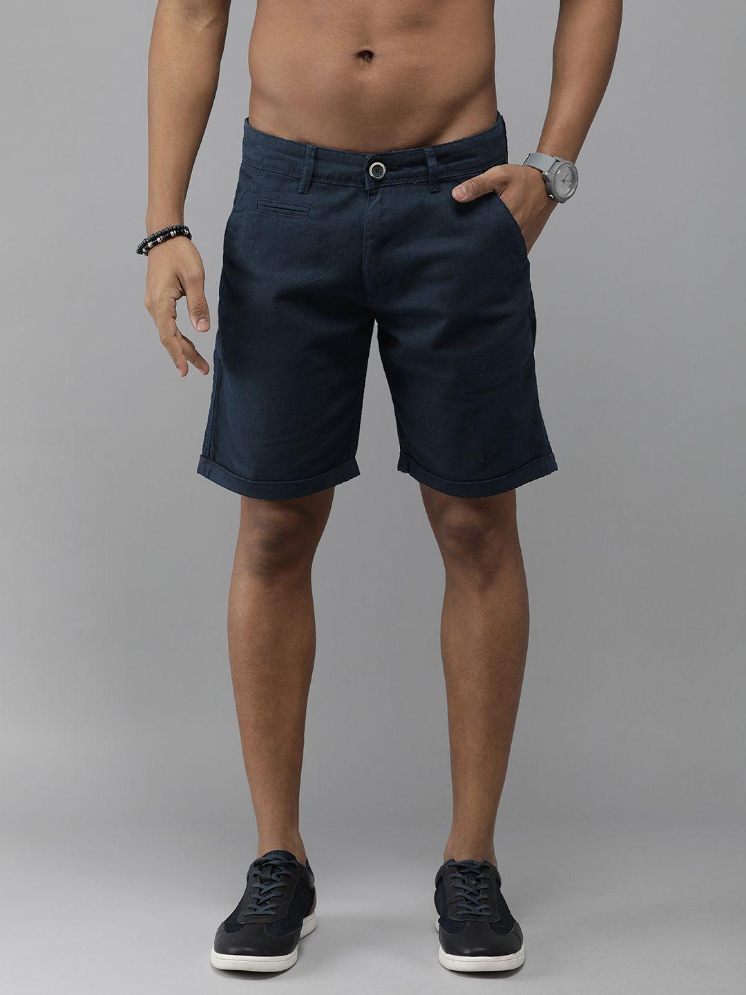 the roadster lifestyle co men navy blue chino shorts