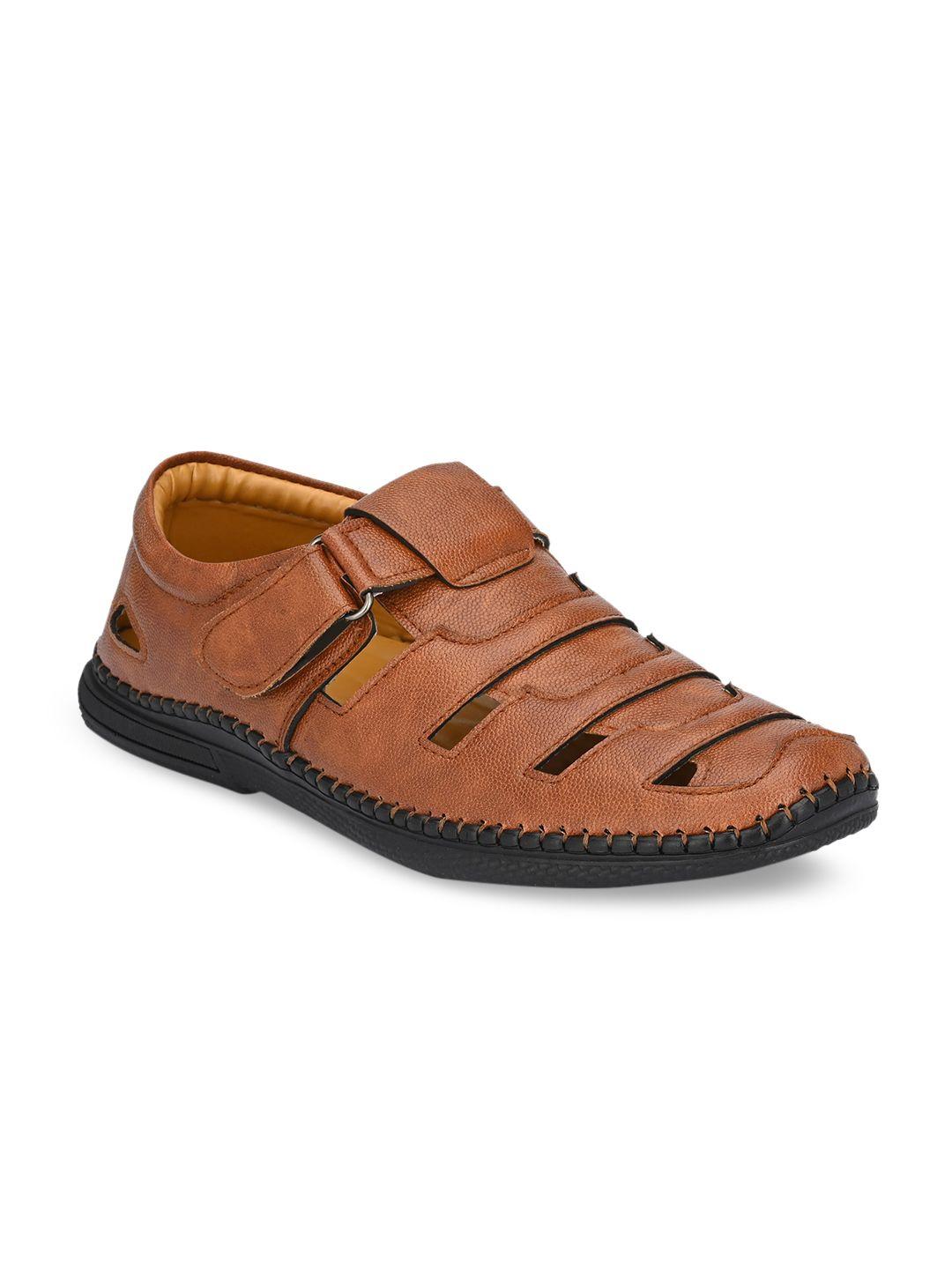 the roadster lifestyle co men tan brown shoe-style sandals