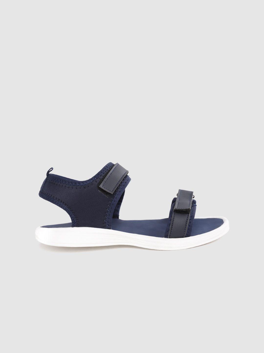 the roadster lifestyle co women navy blue solid sports sandals