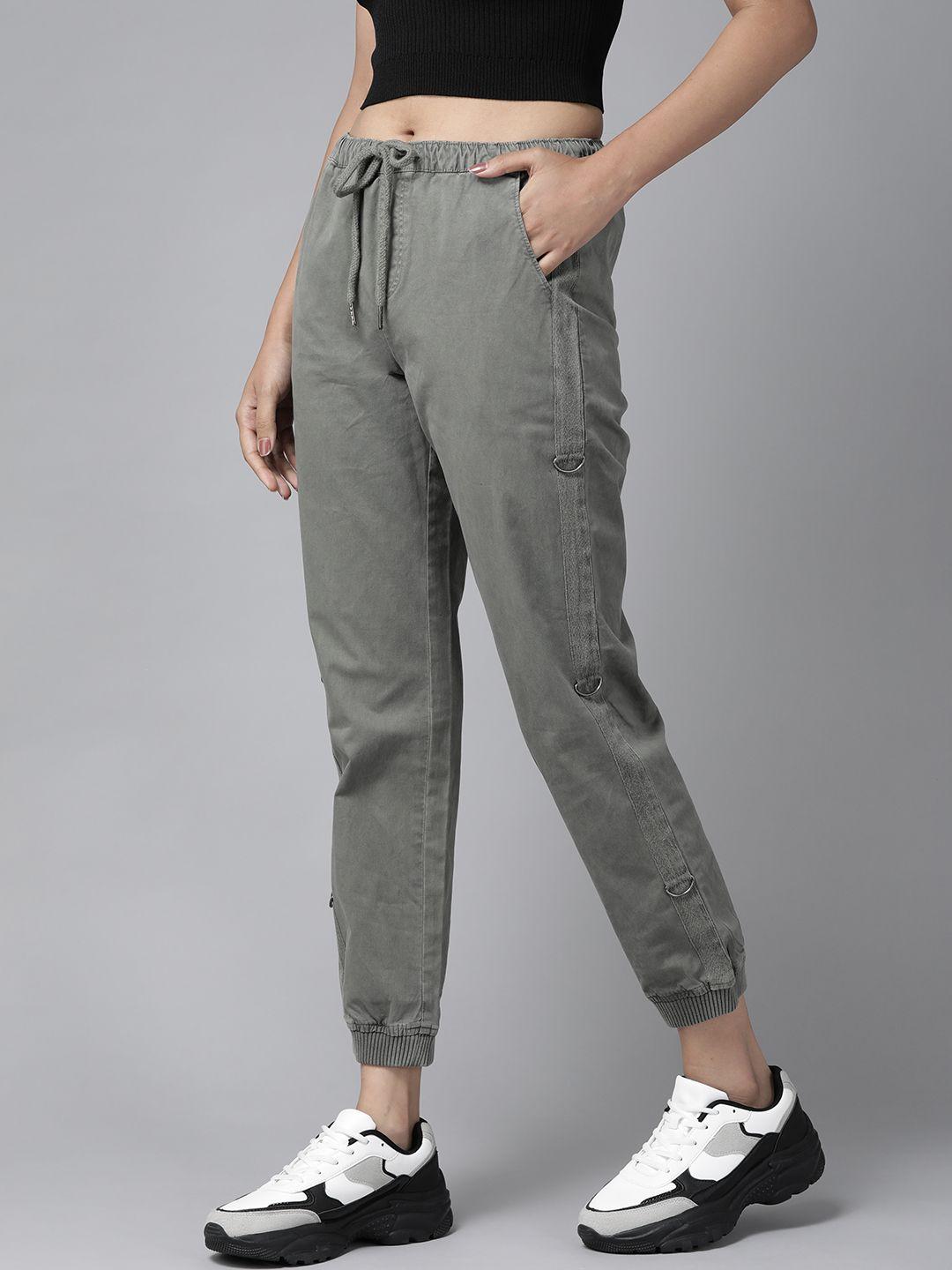 the roadster lifestyle co women olive green jogger sustainable trousers