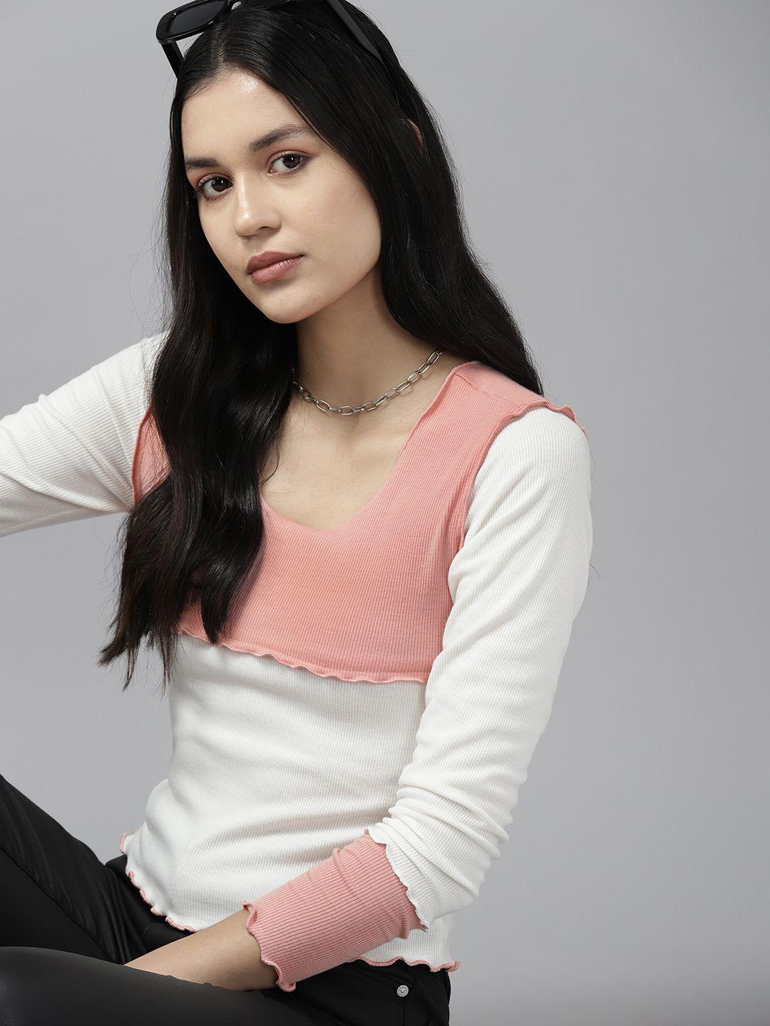 the roadster lifestyle co. colourblocked knitted top