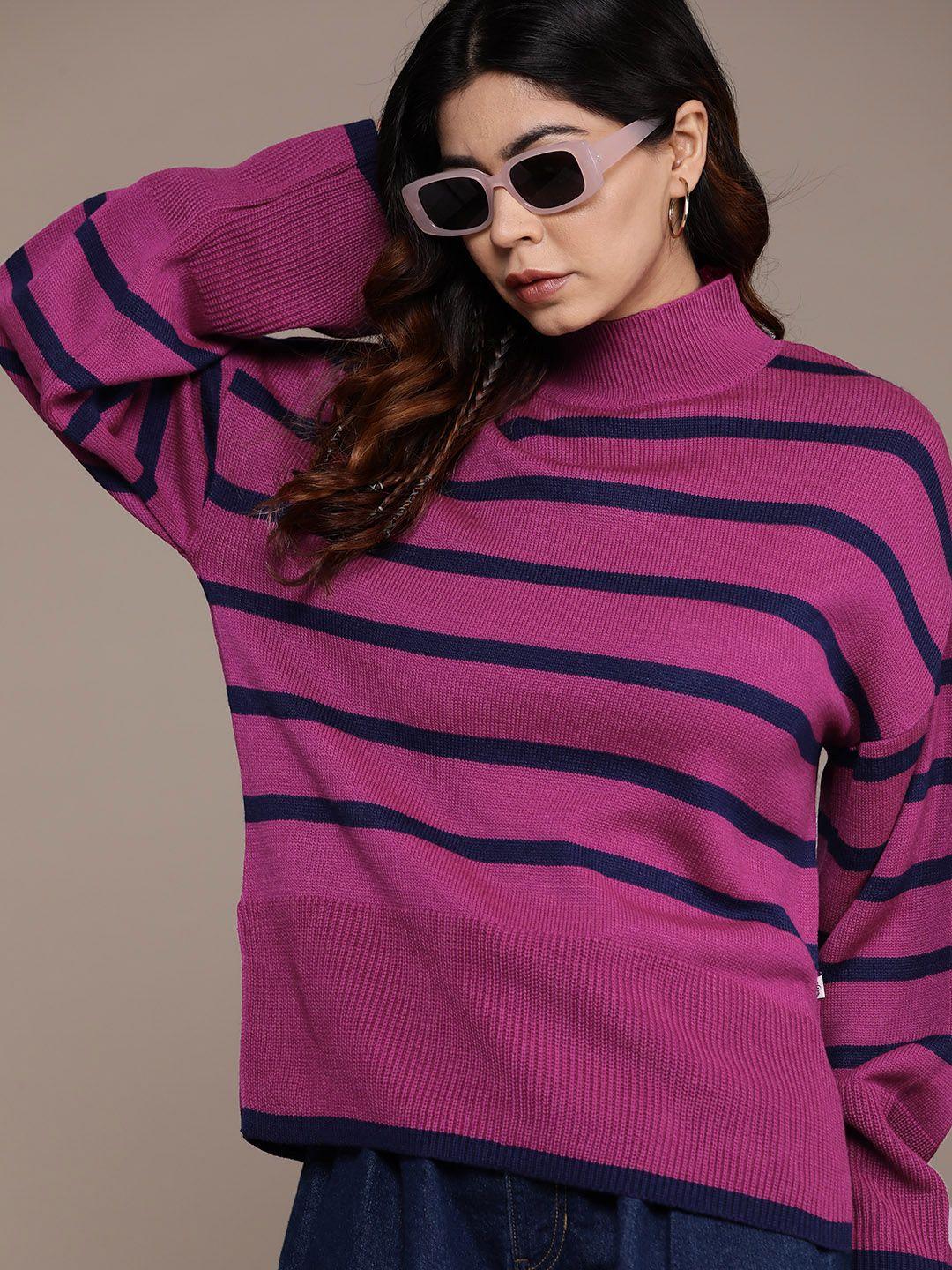 the roadster lifestyle co. flared sleeves striped pullover