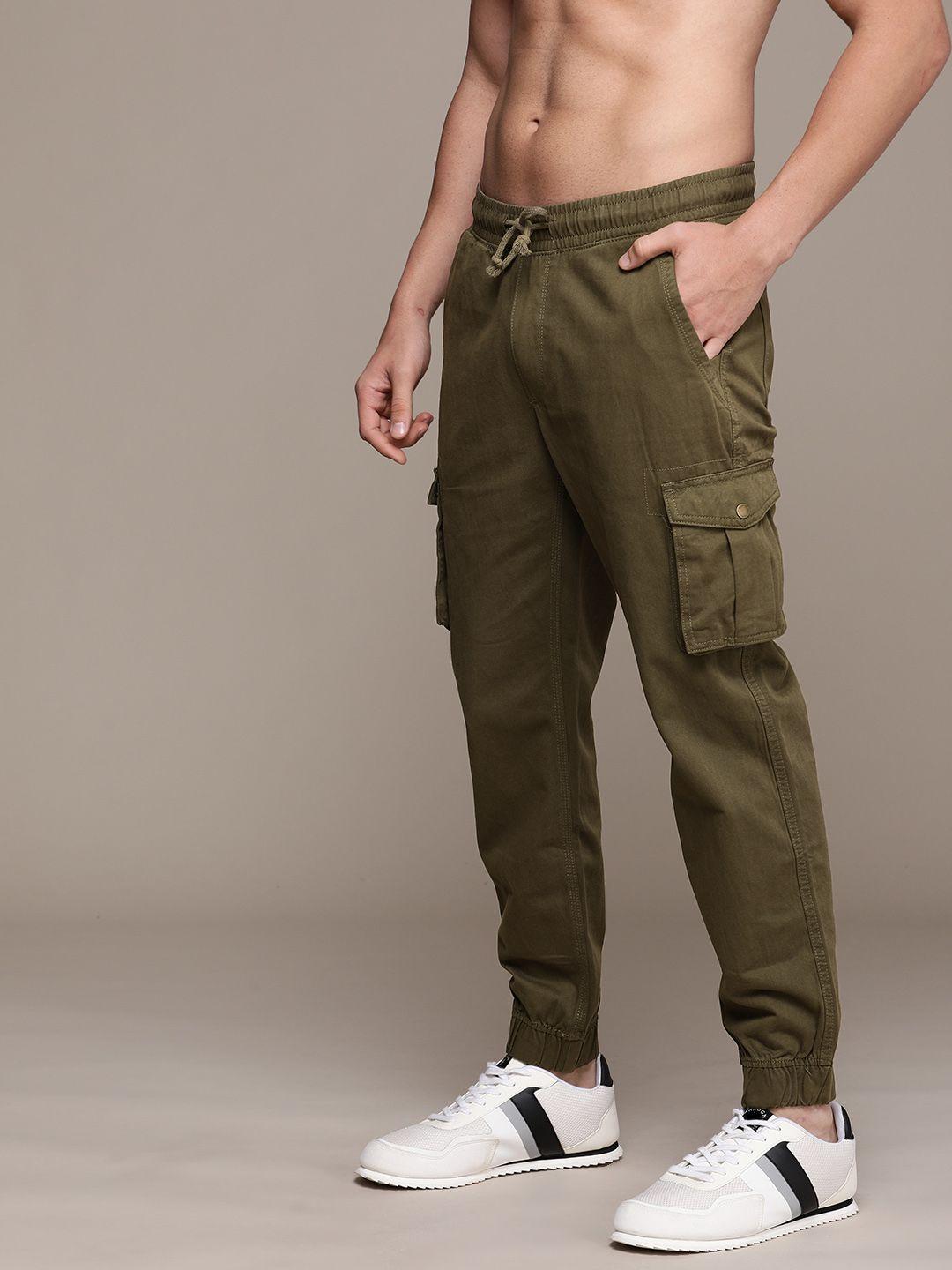 the roadster lifestyle co. men pure cotton cargo joggers