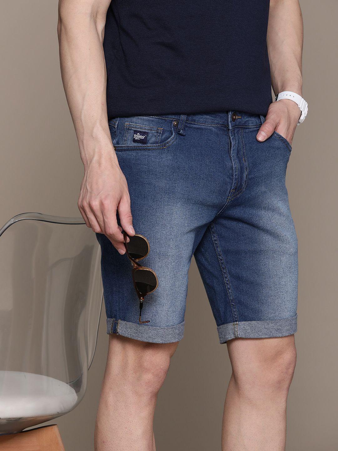 the roadster lifestyle co. men slim fit denim shorts