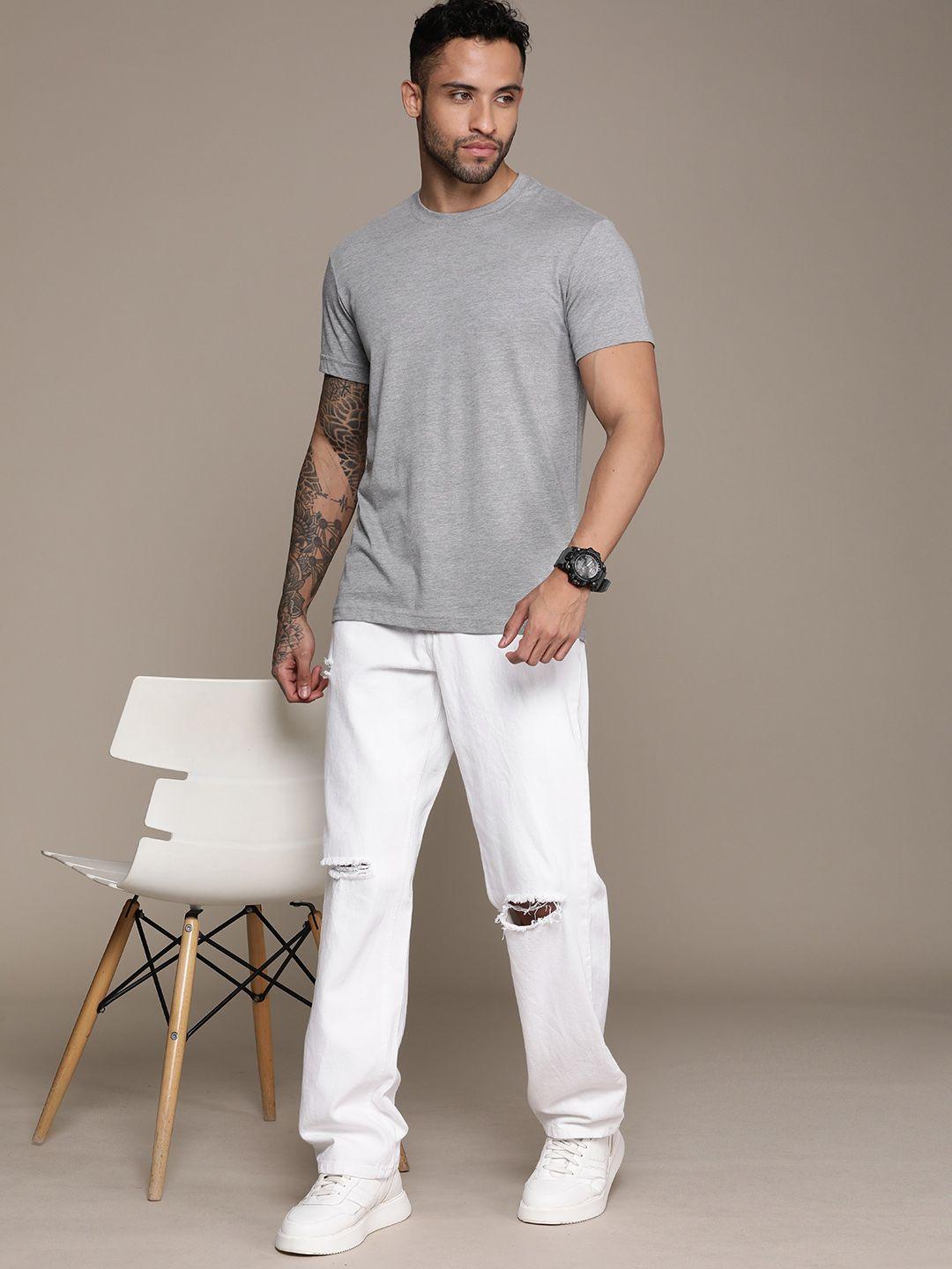 the roadster lifestyle co. men straight fit cotton jeans