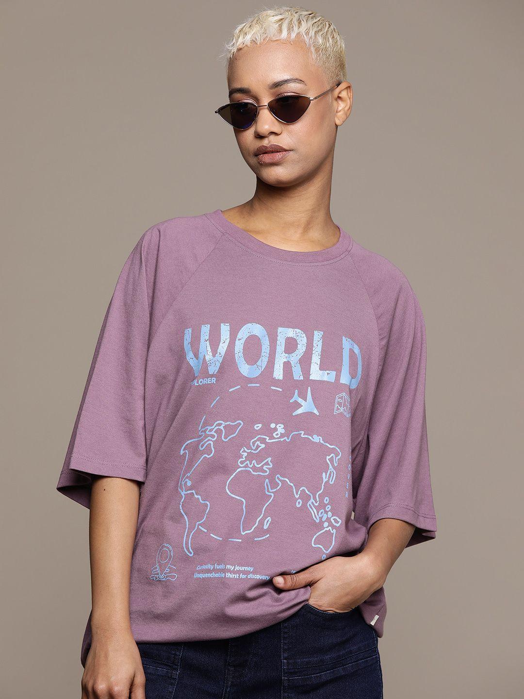 the roadster lifestyle co. printed oversized  t-shirt
