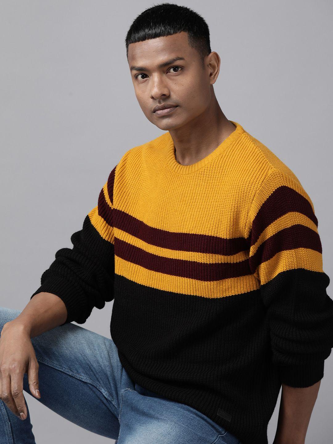 the roadster lifestyle co. striped acrylic pullover sweater