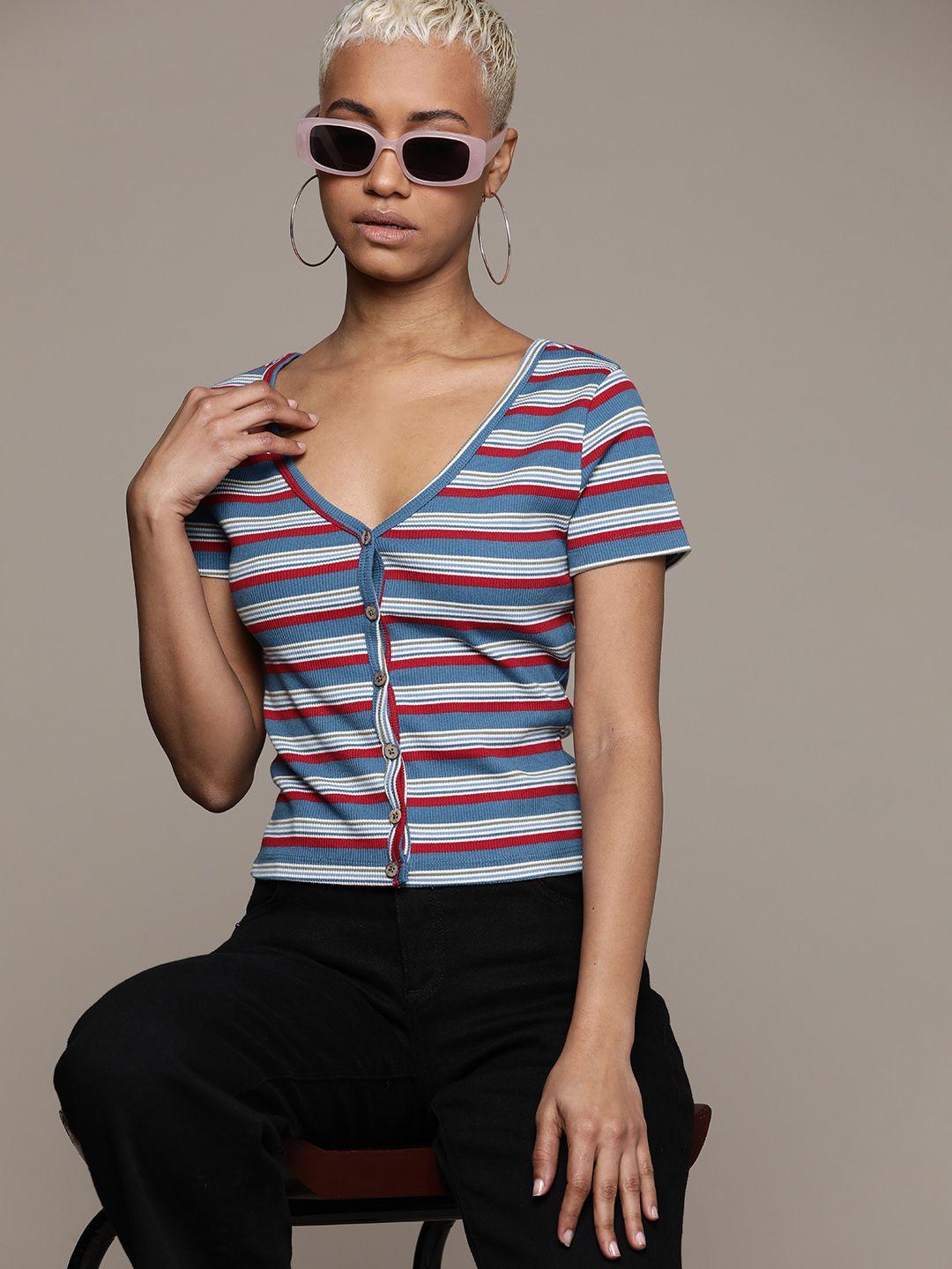the roadster lifestyle co. striped fitted top