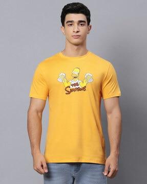 the simpsons print crew-neck t-shirt