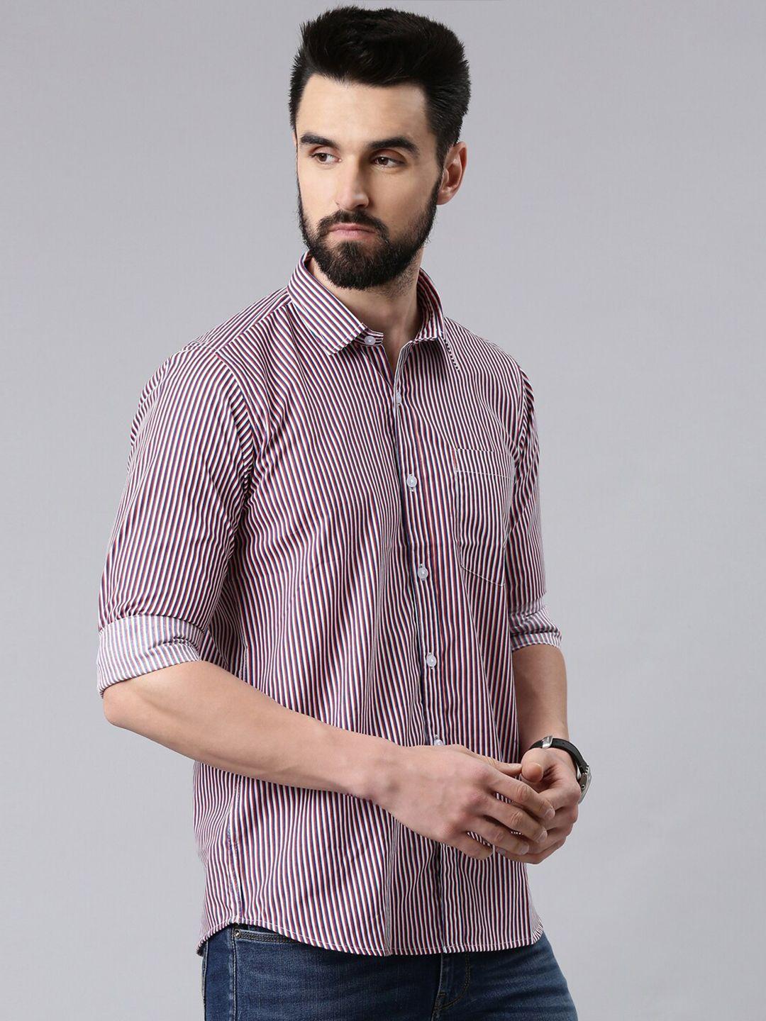 the soul patrol vertical striped cotton casual shirt
