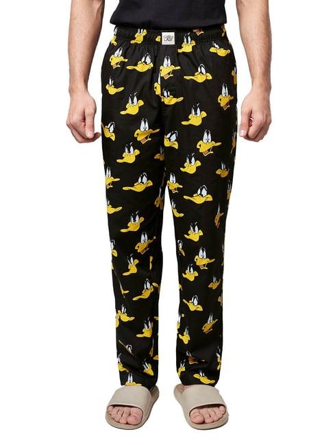 the souled store black looney tune daffy duck quirky print pyjamas