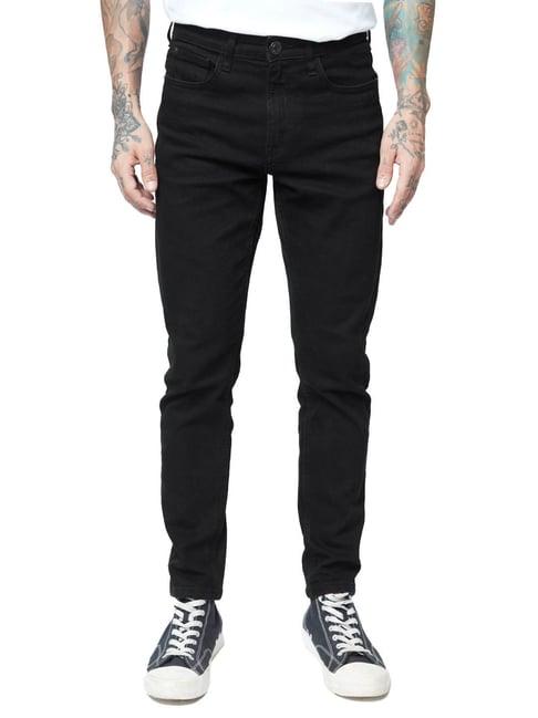 the souled store black slim fit jeans