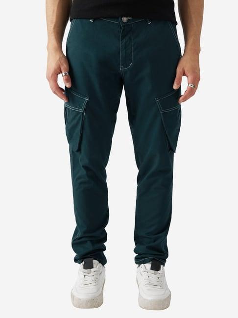 the souled store blue regular fit cargos