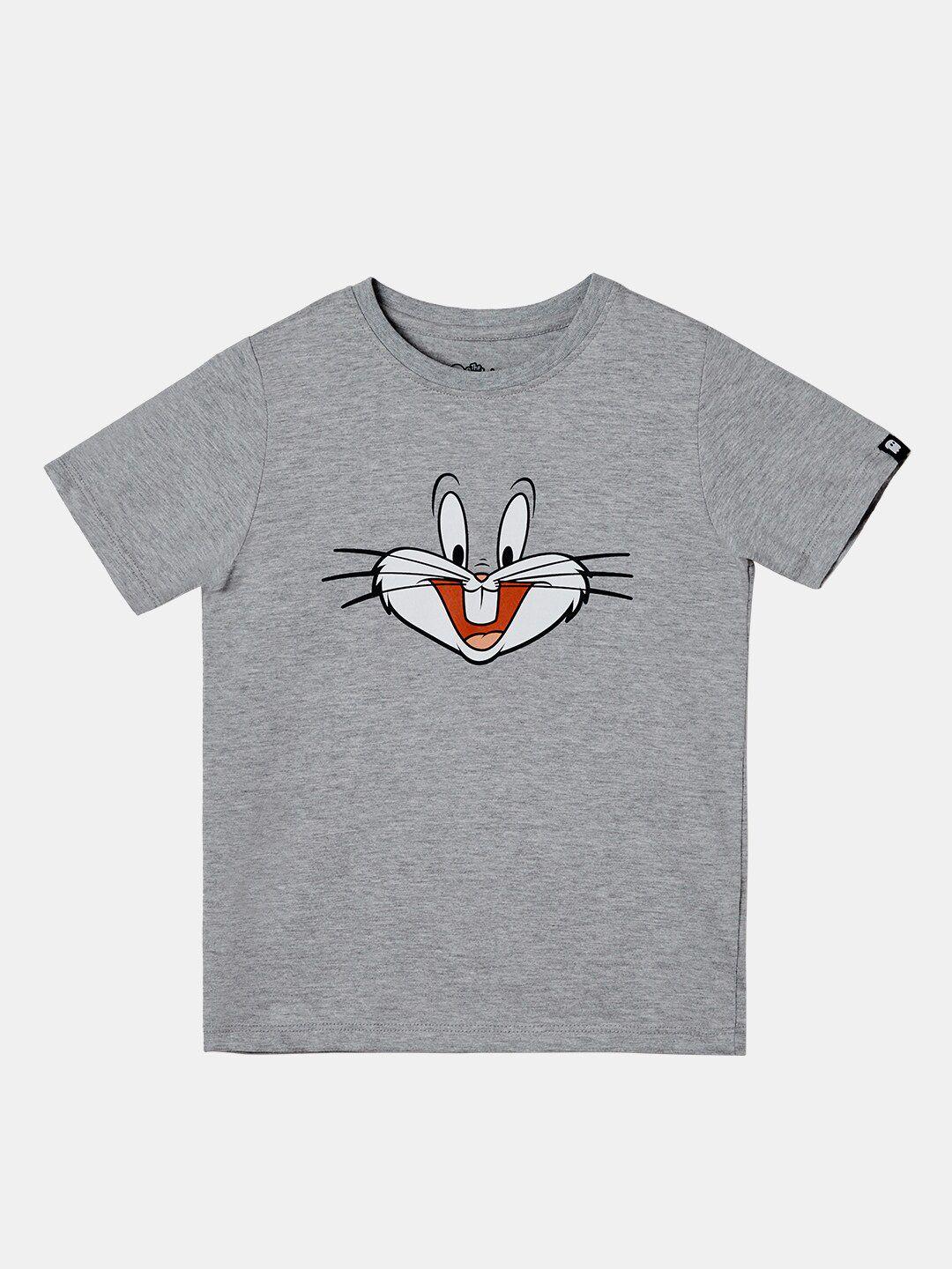 the souled store boys grey looney tunes printed t-shirt