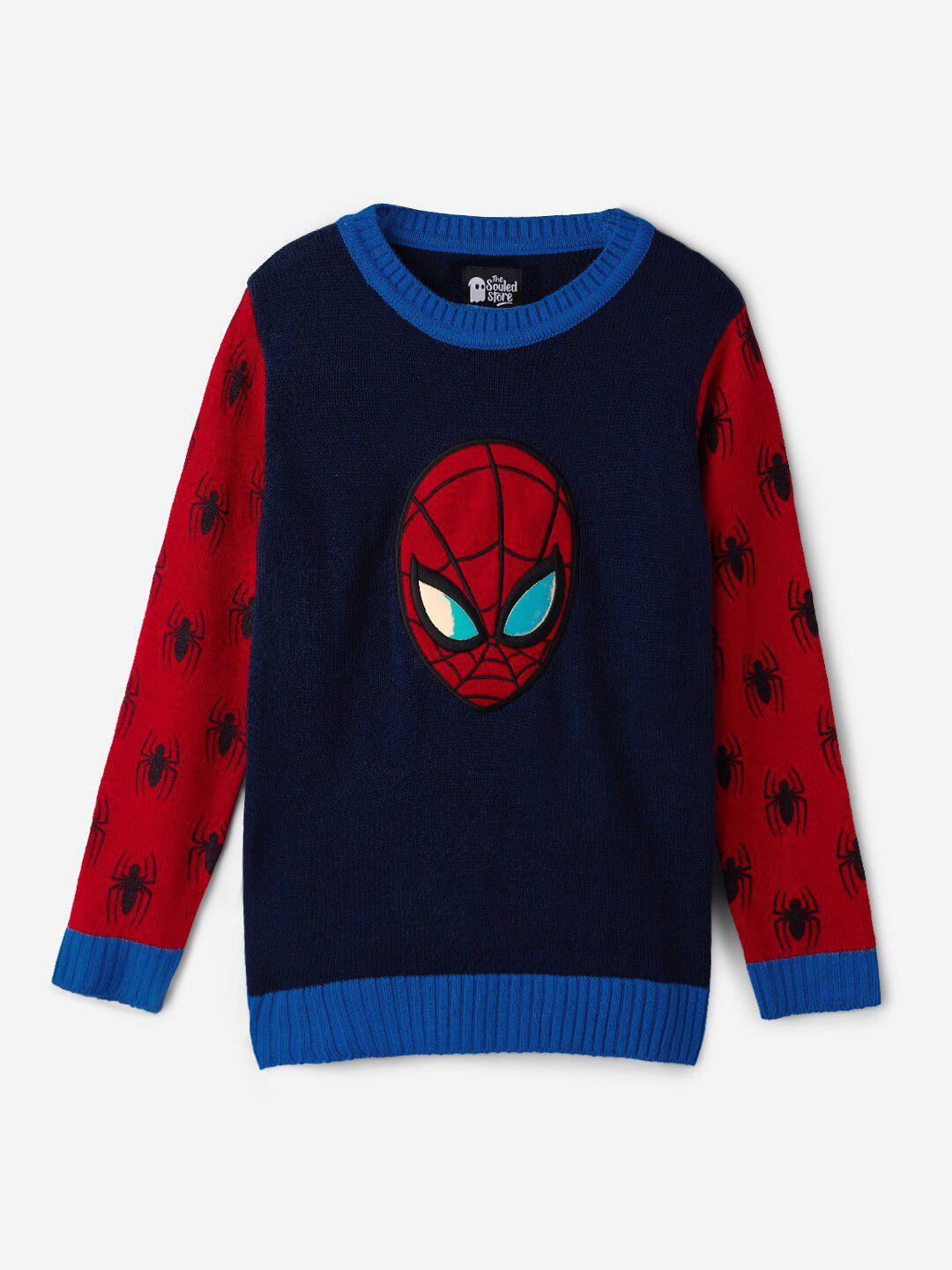 the souled store boys superhero printed pullover sweaters