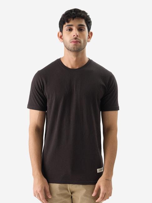 the souled store brown regular fit classic sustainable t-shirt