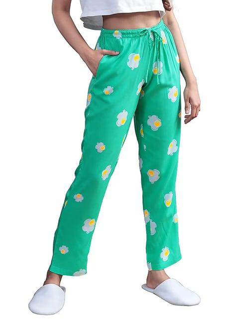 the souled store green printed pyjamas