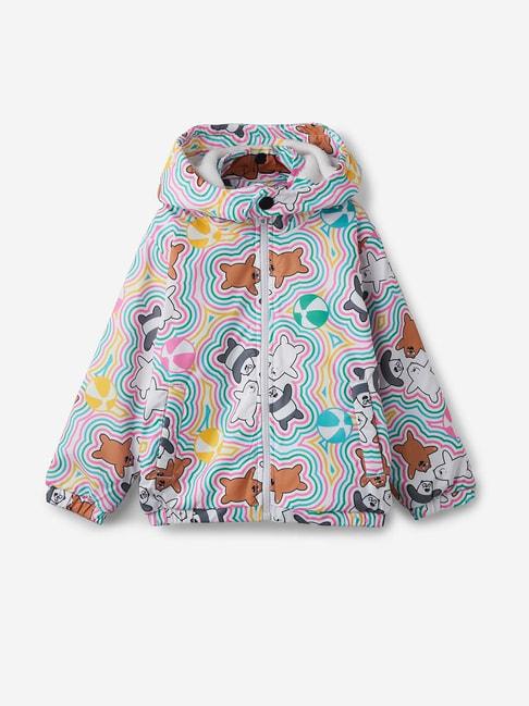 the souled store kids multicolor cotton printed full sleeves jacket
