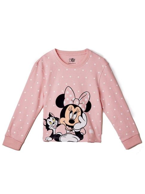 the souled store kids pink minnie print sweatshirt
