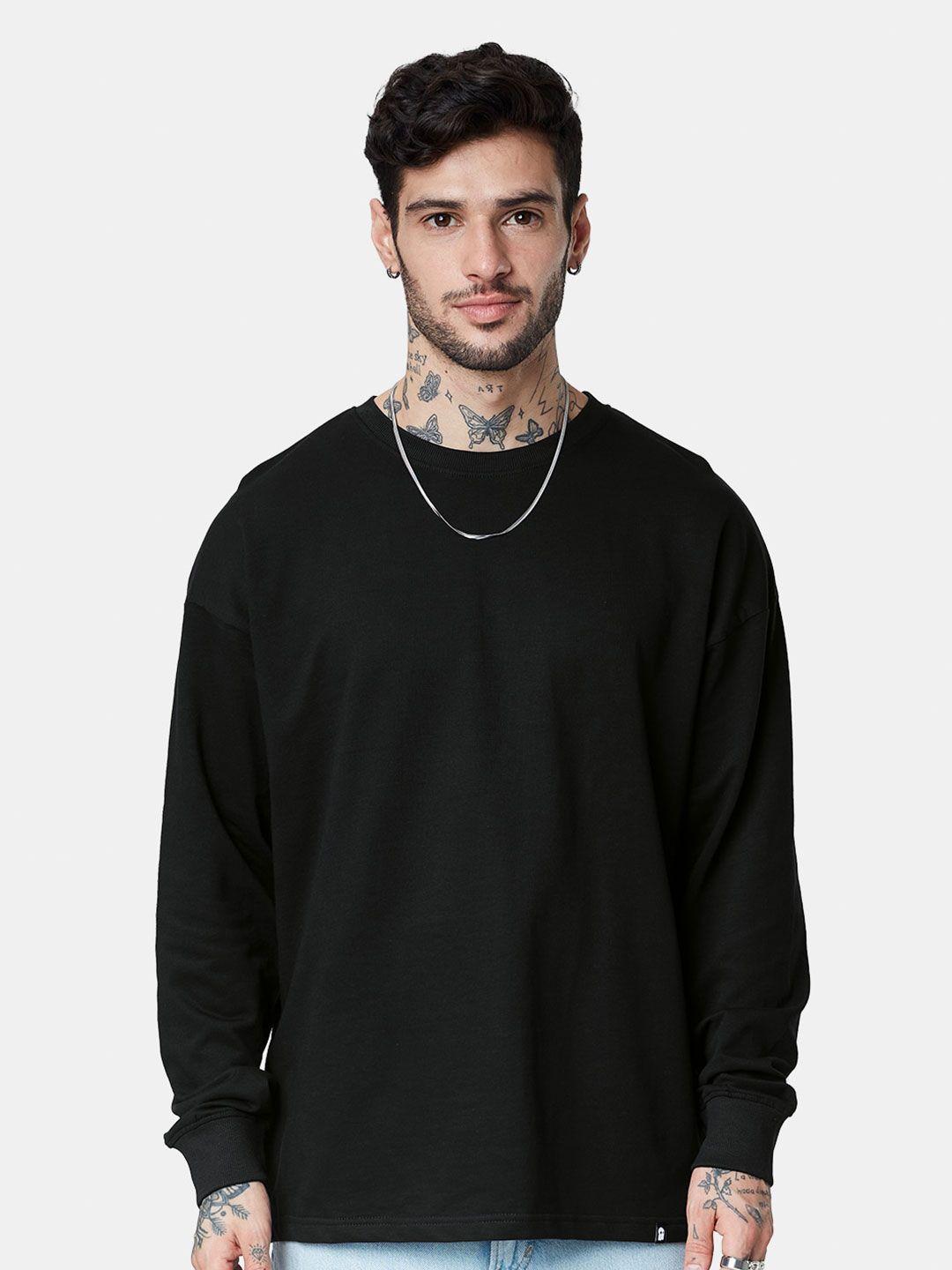 the souled store long sleeves loose pure cotton oversized t-shirt