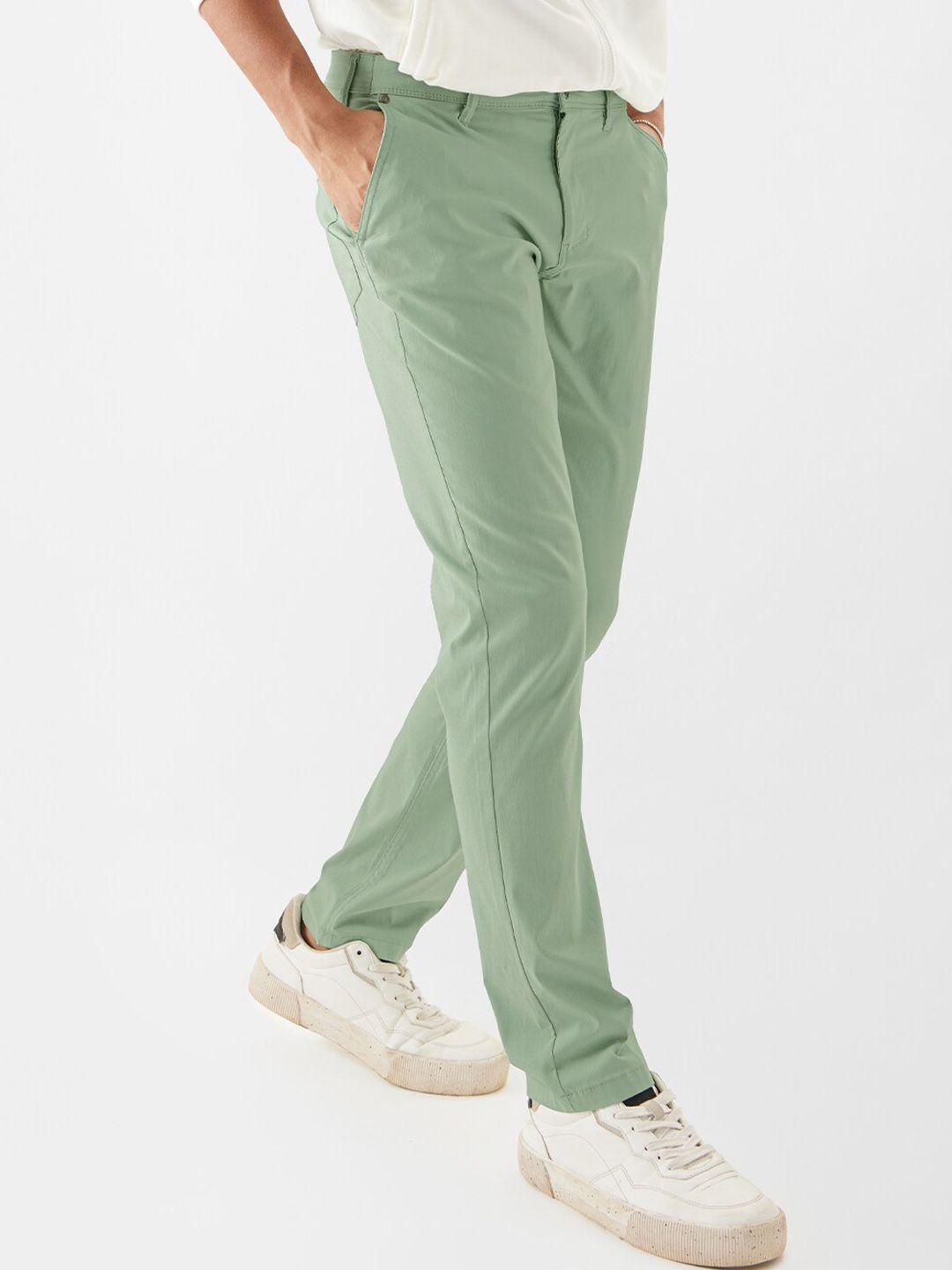 the souled store men regular fit relaxed trousers