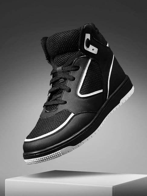 the souled store men's apex highs black ankle high sneakers