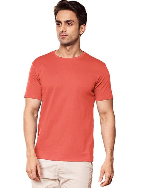 the souled store red cotton regular fit t-shirt