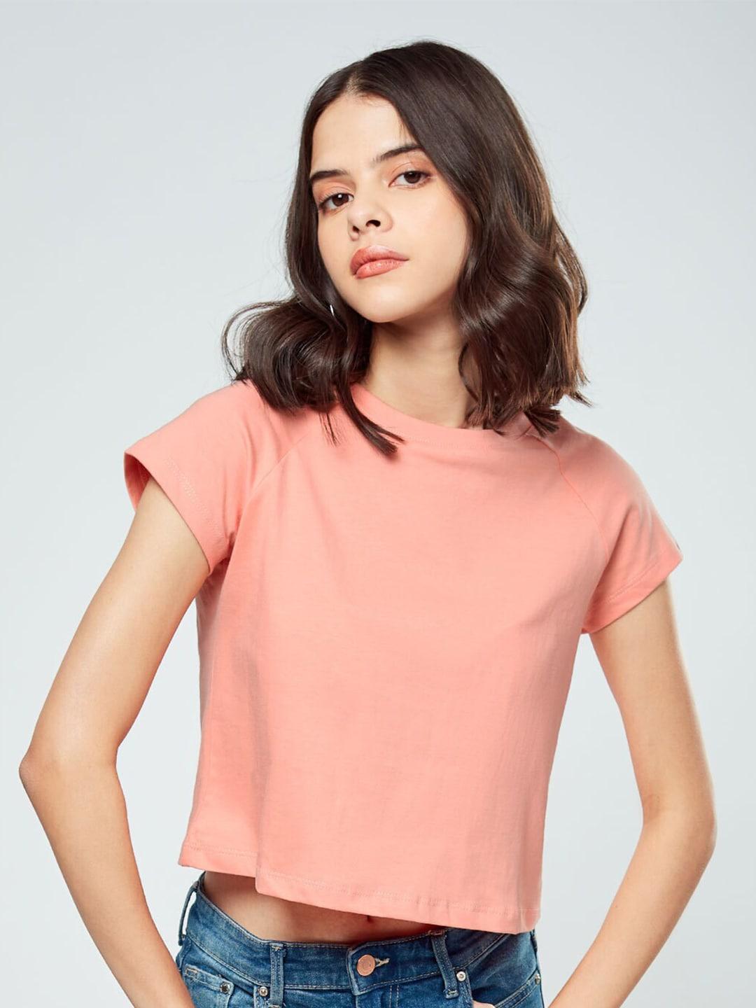 the souled store women pink t-shirt