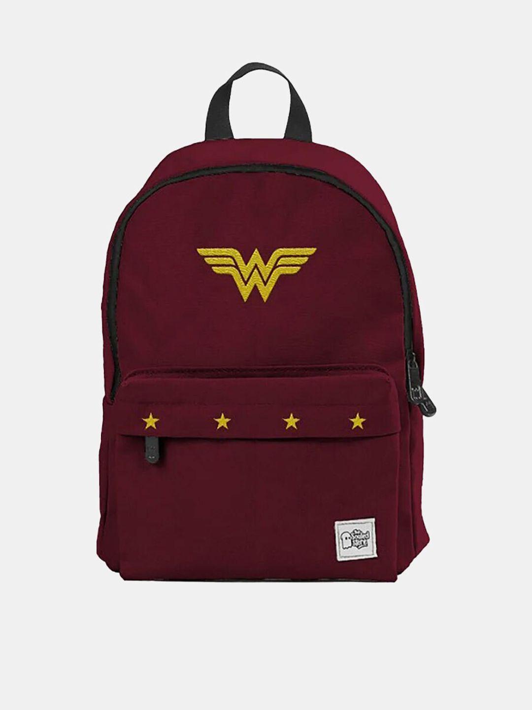 the souled store women wonder woman printed cotton canvas backpack