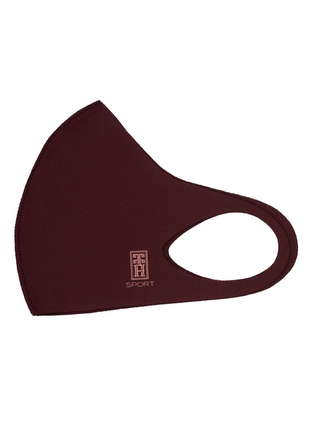 the tie hub kids maroon solid single ply outdoor cloth mask