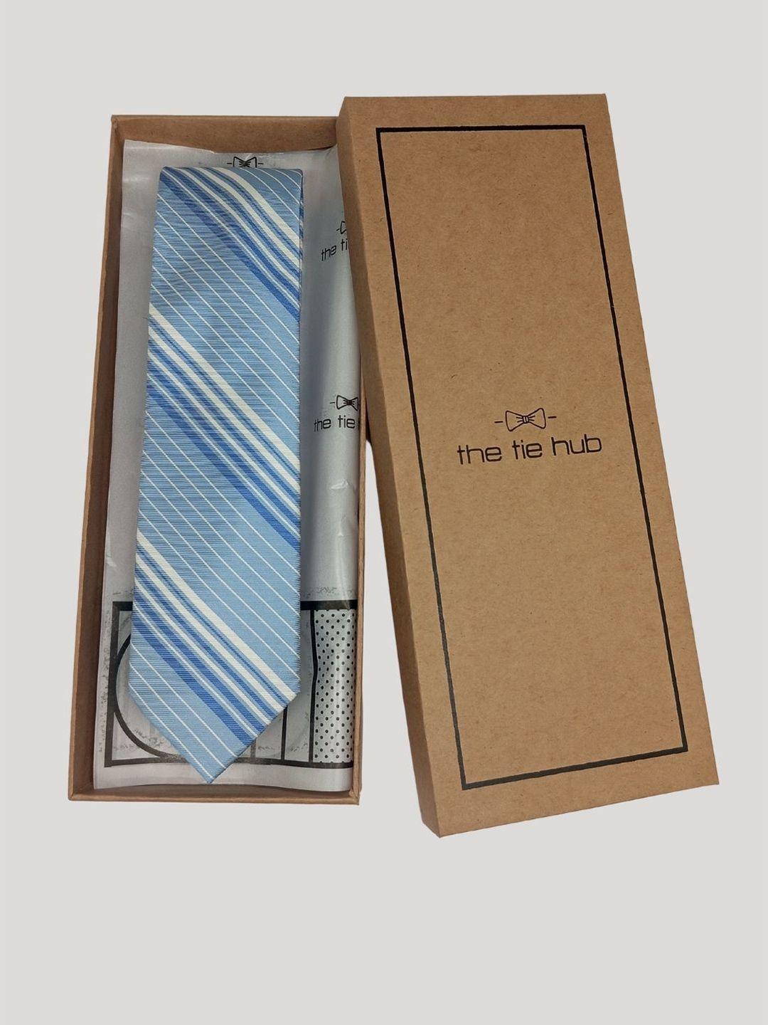 the tie hub men striped silk broad tie