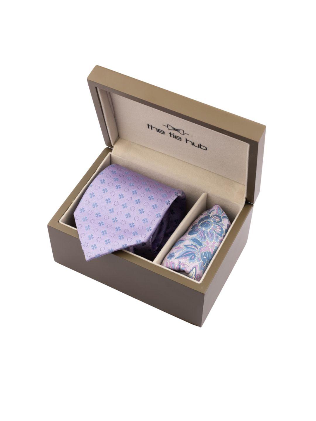 the tie hub men tie with pocket square accessory gift set