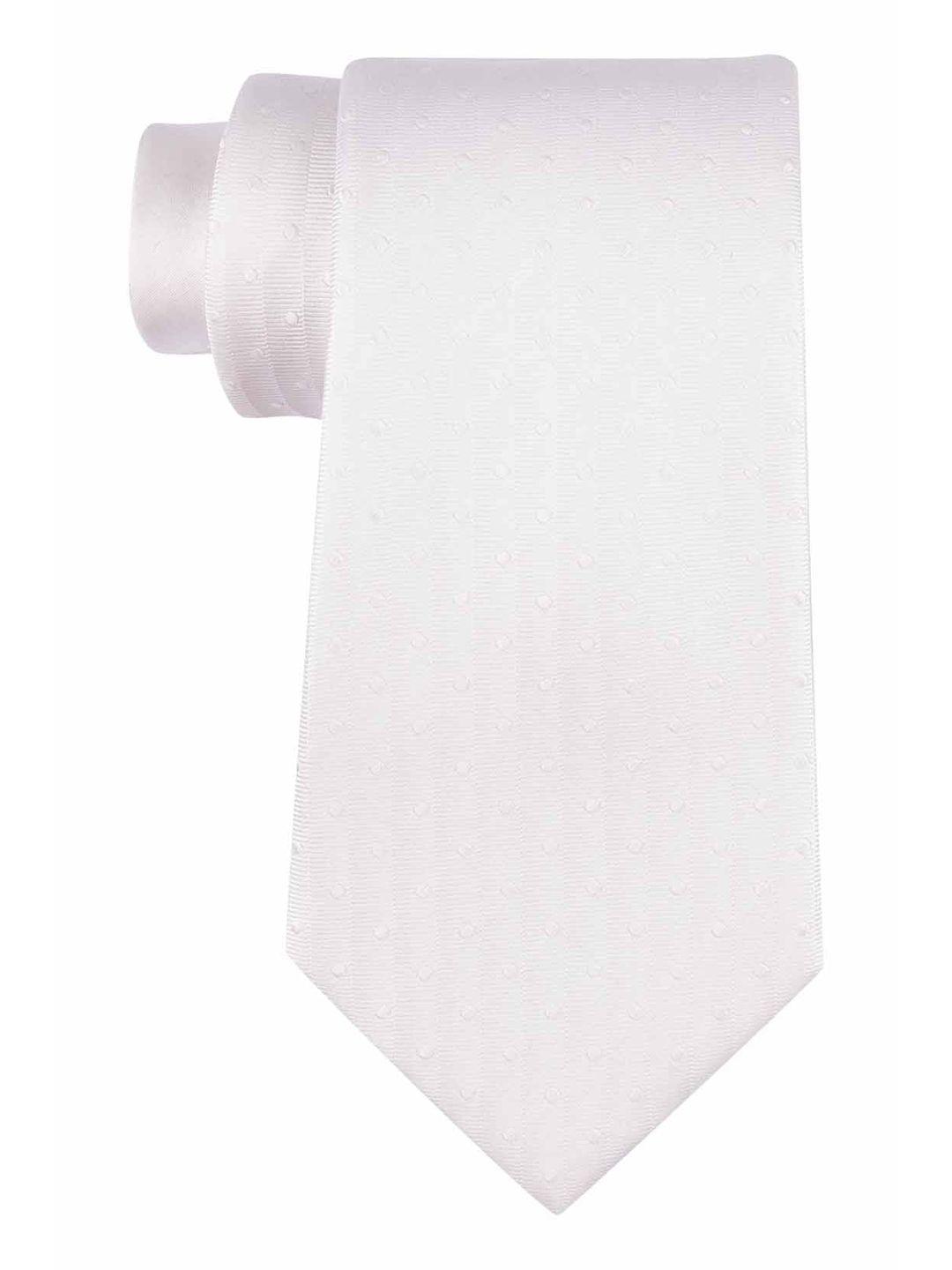 the tie hub men white skinny 100% silk tie