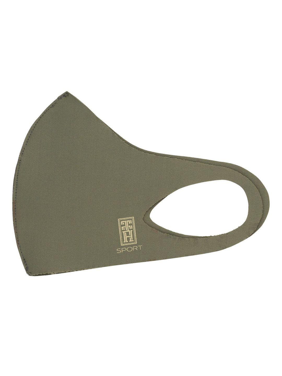 the tie hub olive green solid single-ply reusable neo sports cloth mask