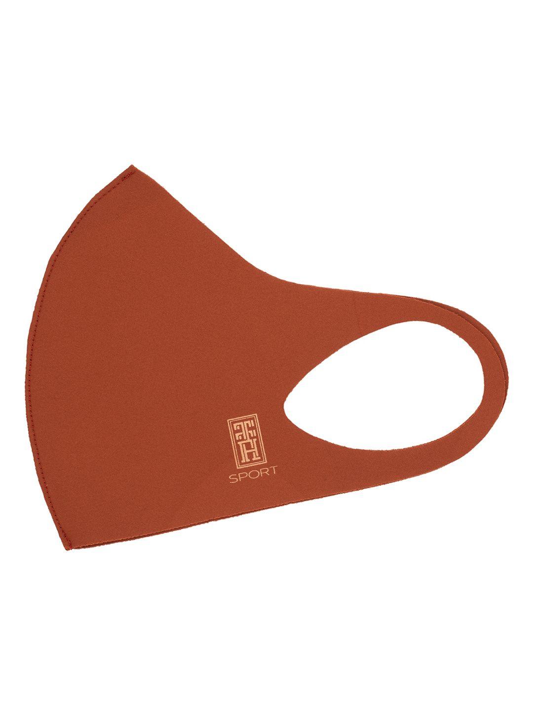 the tie hub unisex kids rust-brown solid single ply reusable sports outdoor cloth mask