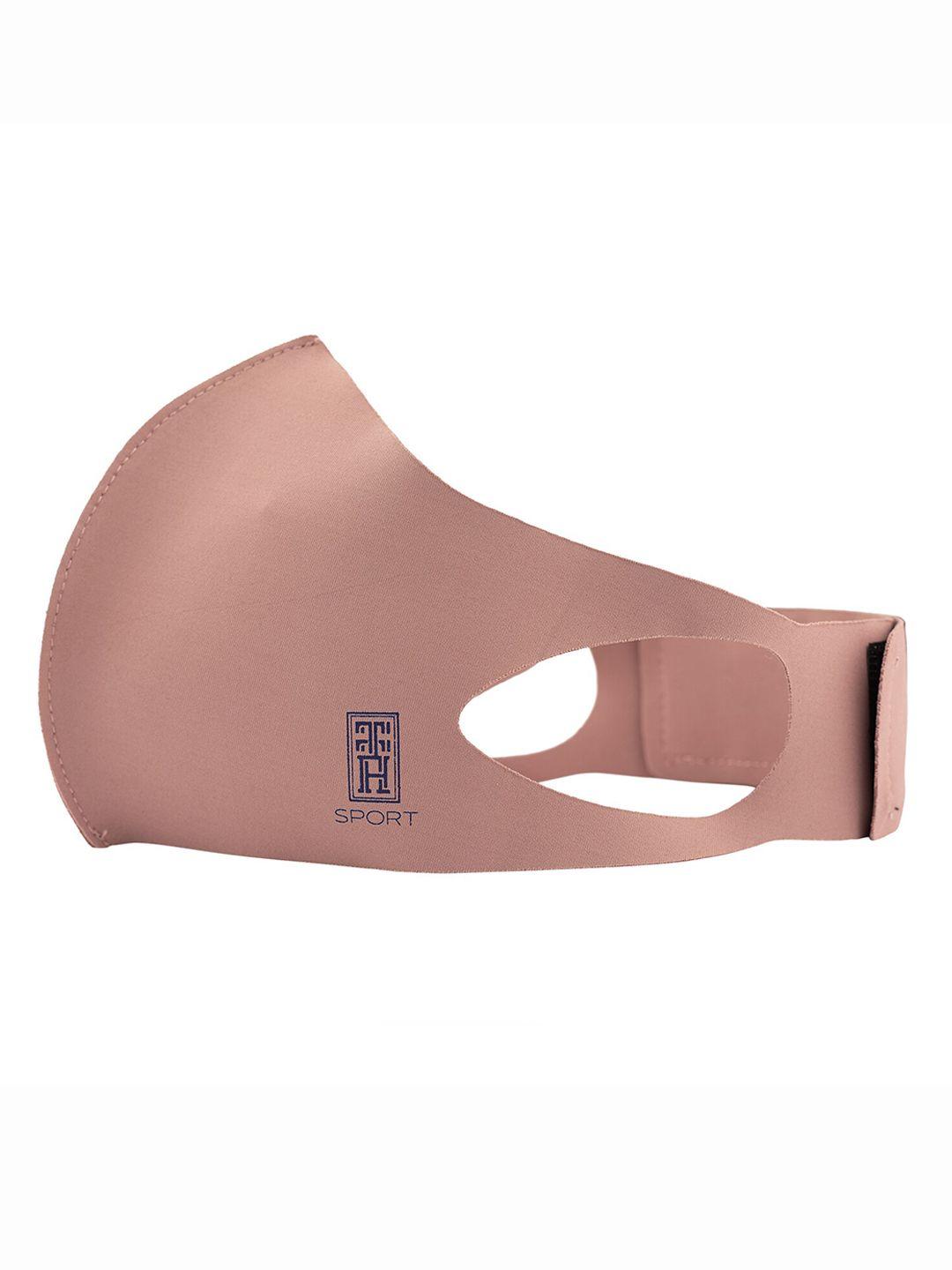 the tie hub unisex pink solid 1-ply cloth mask