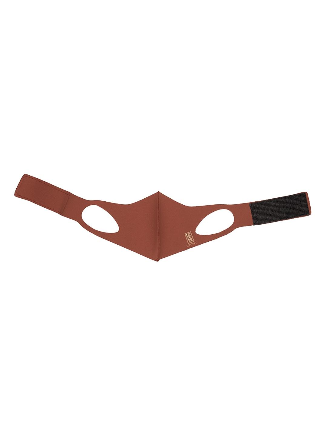 the tie hub unisex rust reusable cloth mask with band